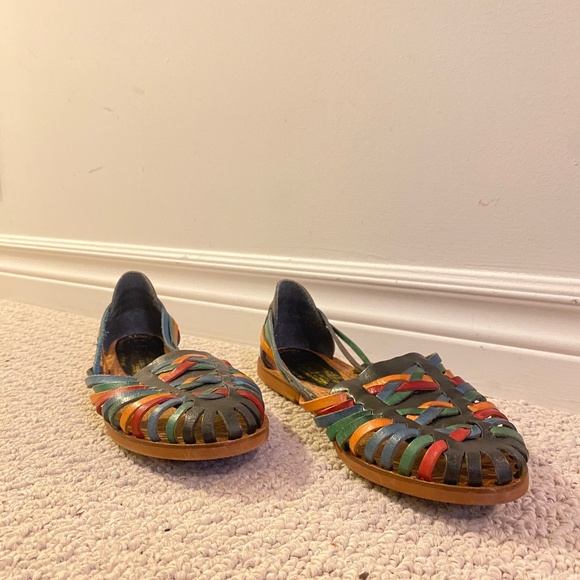 Women’s multi coloured flat sandals - Picture 1 of 1